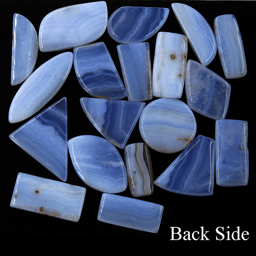 Lote de 19 piedras preciosas sueltas cabujón cabujón de grado superior azul natural de 18 mm-32 mm - Imagen 8 de 16