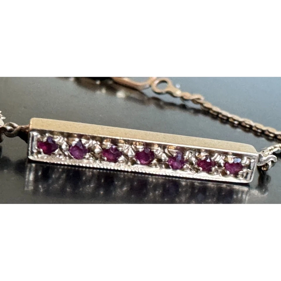 PULSERA CIELO ORO AMARILLO 14K Y TOPACIO ROSA Foto 4 de 4