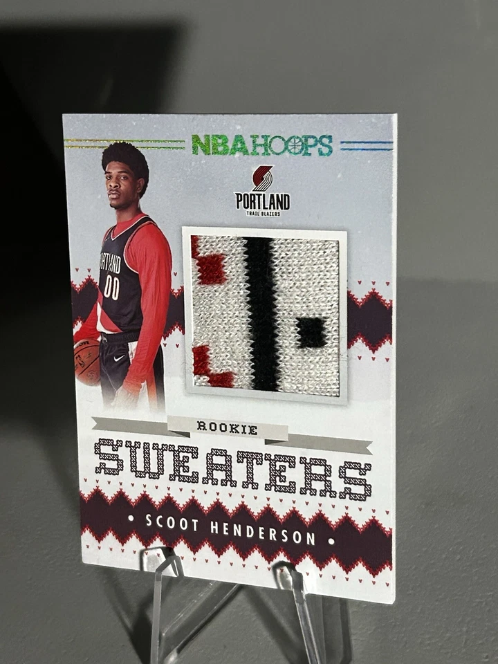 2023-24 Panini NBA Hoops Scoot Henderson Rookie Jersey Sweaters Mint Portland - Image 4 of 4