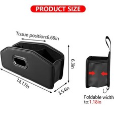 Wear-Resisting Car Seat Back Storage Box,Car Backseat Organizer with Cup Holder