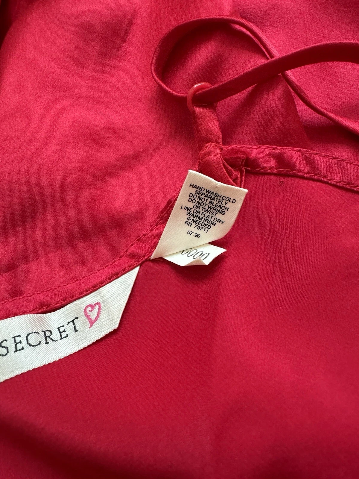 UNDERCOVER Mini abito slip seta Victorias Secret vintage anni 90 rosso seta dettagli rete spacco