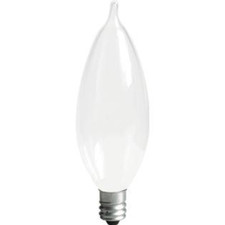 GE 40 Watt Bent Tip Satin Light Bulb E12 Base Bent Tip Light Bulb New