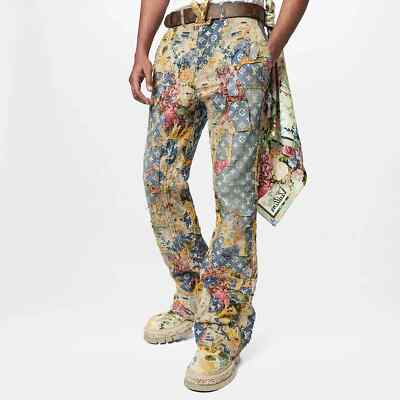 Louis Vuitton x Virgil Abloh 1AAGQQ Destroyed Carpenter Jeans US 