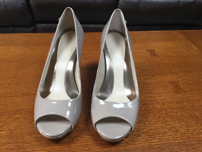 Calvin Klein Kyle Beige Open Toe Shoes w/3  Heel ~ Women s Size 8M ~ Nice