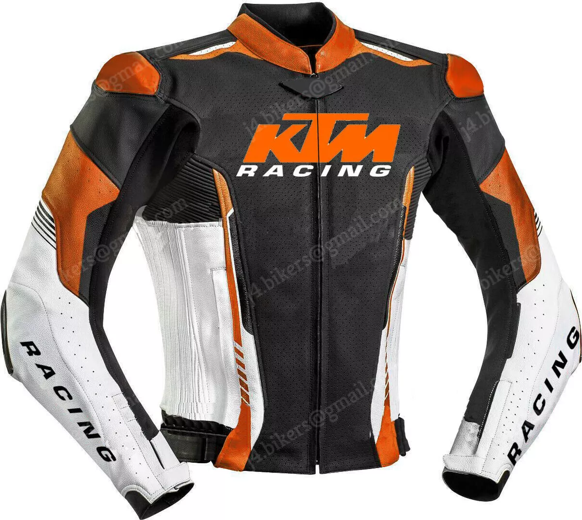 KTM Veste en Cuir de Motard Veste en Cuir de Moto Hommes Veste