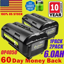 40V 6.0Ah Battery For Ryobi 40V Lithium OP4050 OP40602 OP40261 OP4060 OP4030 lot