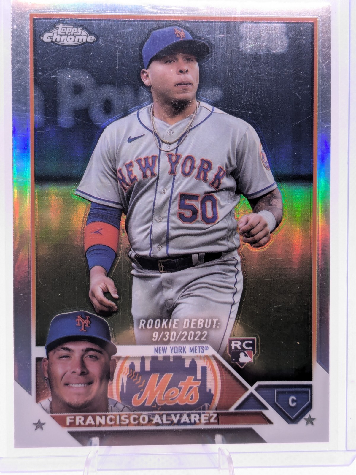 2023 Topps Chrome Update #USC103 Francisco Alvarez RC New York Mets
