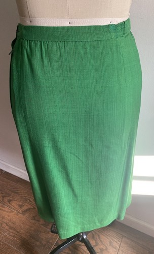 Vintage Adele Simpson, Lelah Elgin Suit Button Jacket, Skirt Green - Picture 14 of 16