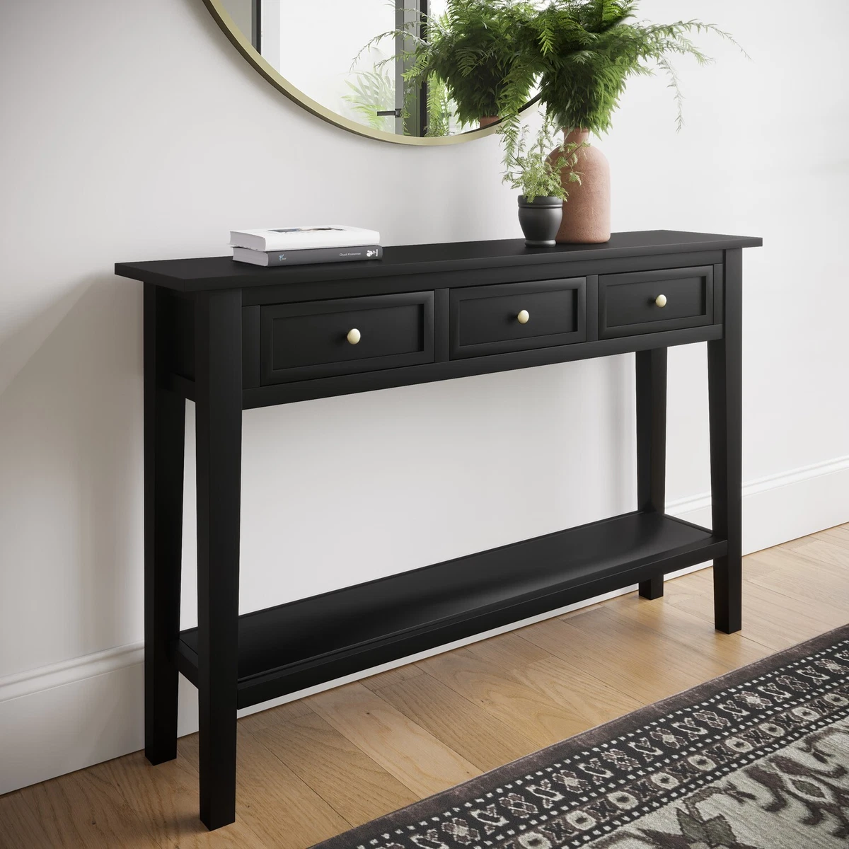 Black long side table deals