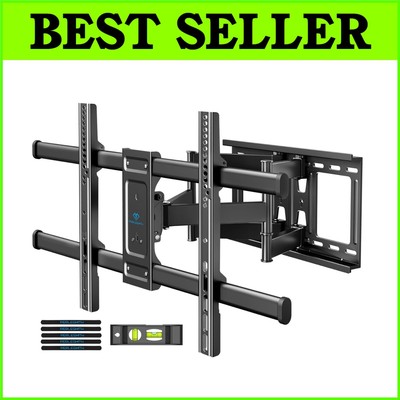 Full Motion TV Wall Mount for 37-82 Inch TVs, Supports 132lbs, Articulating Arms