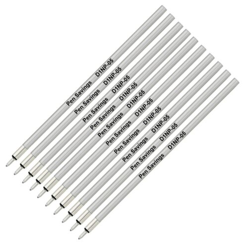 Pack de 10 recharges de mini stylo à bille D1, pointes d'aiguille extra fines, 0,5 mm - Photo 1 sur 5