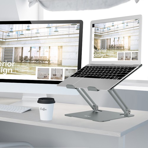 Stojak na laptopa Ergonomiczny przenośny podnośnik do laptopa Regulowana wysokość Uchwyt na laptopa - Zdjęcie 26 z 33