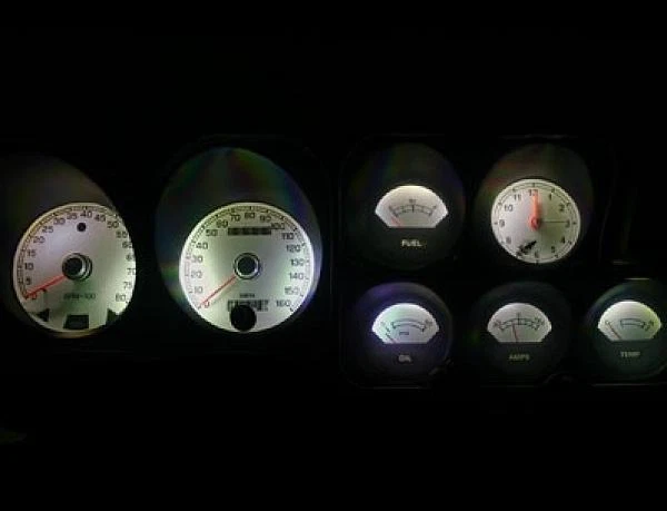 Medidores faciais brancos para 1972-1973 Ford Ranchero GT Torino - Imagem 4 de 4