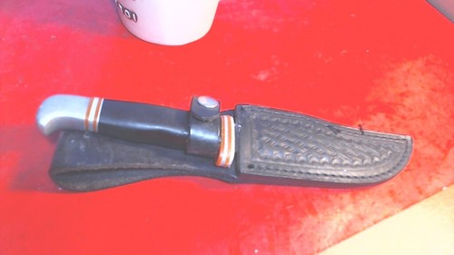 Vtg- JET- AER G-96 No 920 Fixed Blade- Hunting Knife-Stainless- Japan and sheath - Picture 2 of 8