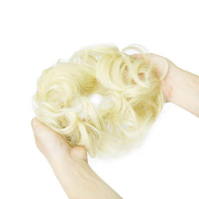 Curly Messy Bun Hair Piece Scrunchie Updo Cover Hair Extension Real As Human New