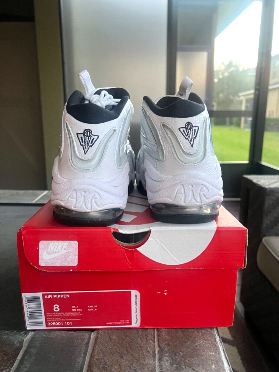 Size 8 - Nike Air Pippen White Black for sale online | eBay