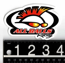 All Balls Racing Sticker 4 in x 2.5 in Multicolor MX ATV Motorsports Decal