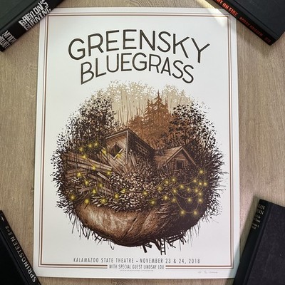 Greensky Bluegrass 2018 Kalamazoo Michigan USA Original Concert Poster AP Signed