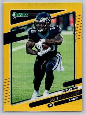 Miles Sanders  Eagle2021 Panini Donruss  Gold Holo Press Proof #109