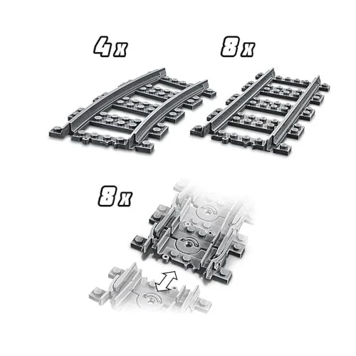 LEGO City Tracks Set 60205 20 piezas rieles de tren flexibles curvos rectos N... - Imagen 4 de 4