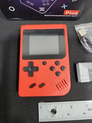 RED - GAMEBOX GAME BOX PLUS- HAND HELD GAME SYSTEM, RECHARGEABLE BATTERY, RED