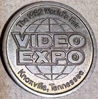 VIDEO EXPO KONAMI SCRAMBLE Arcade Token VINTAGE 1982 World's Fair Knoxville Tenn — photo 2