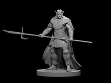 Elf Elven Male Barbarian V3 28mm Scale DND D D Tabletop Miniature