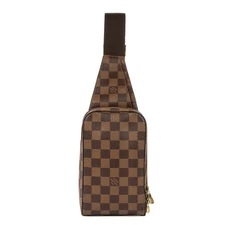 Louis Vuitton Dark Brown Geronimo Shoulder Bag Damier Ebene
