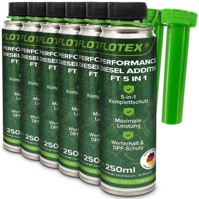 Flotex Performance Diesel Additiv FT 5 in 1   Systemreiniger 6X 250 ml