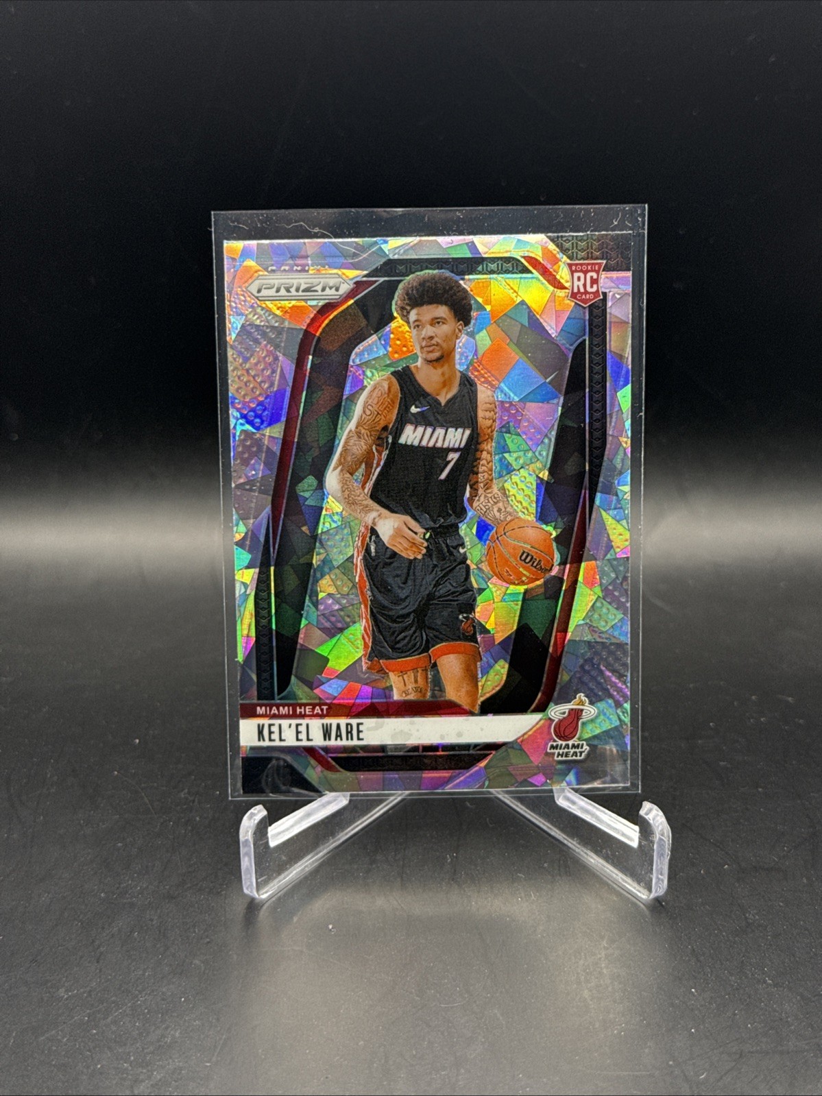 2024-25 Panini Prizm - Kel'el Ware #248 Ice Prizm (RC) - Miami Heat
