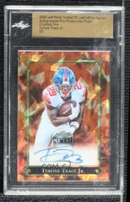 2025 Leaf Metal Pre-Production Proof Fire Crystals 1/1 Tyrone Tracy Jr Auto 3hd