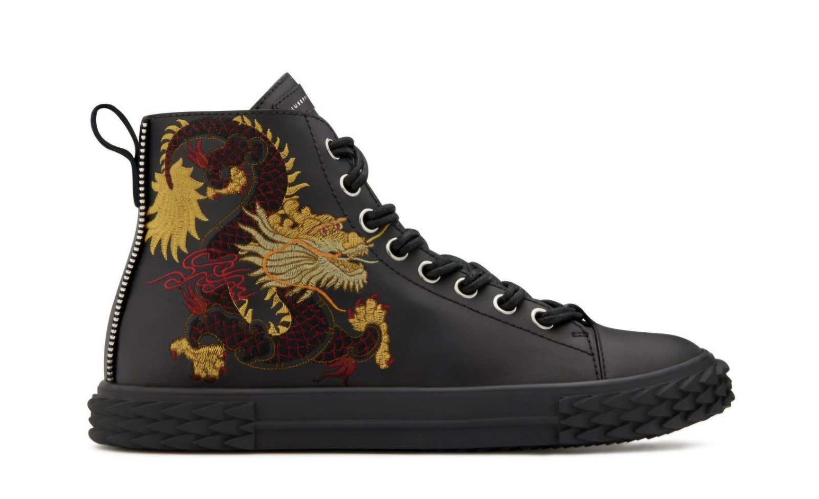 Giuseppe Zanotti High Top Blabber Sneakers Size 44 EU Dragon Embroidered