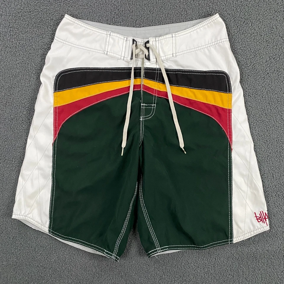 Pantalones Cortos De Colección Y2K Billabong Board Para Hombres 32 Rasta Reggae Jamaica Surf Bañador Foto 2 de 4