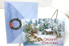 Christmas "Merry Christmas Best Wishes Happy New Year Greeting Card w/envelope