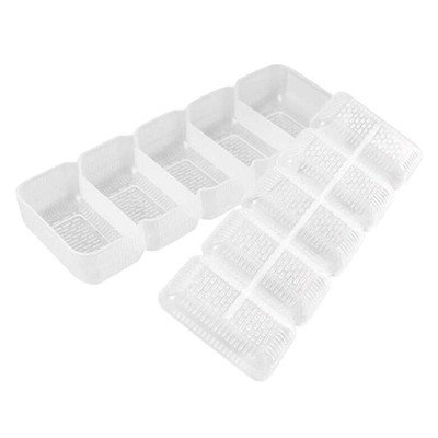Sushi Maker Set 5 Rollen Antihaft Weiß Kunststoff Japanisch Nigiri Maki Zubehör