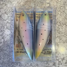 2 Packs Al Gag’s Throwback Lures P-Nut Bunker Chartreuse Tips
