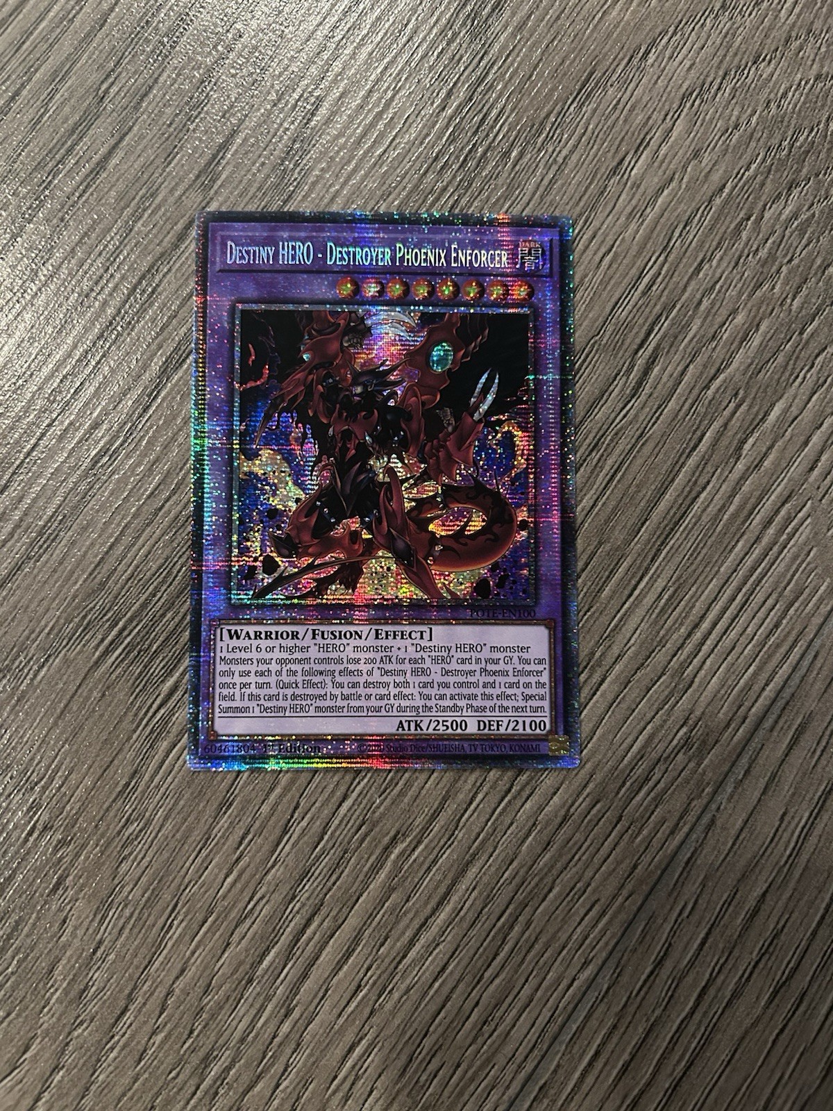 YuGiOh Destiny Hero Destroyer Phoenix Enforcer POTE-EN001 Starlight Rare Card