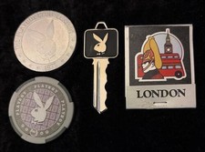 PLAYBOY London England Club Key E45812 * 1972 Metal Chip,Matchbook,Chip