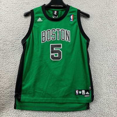 Kevin Garnett Jersey Adidas Boys XL 18-20 Boston Celtics Green Stitched Black #5