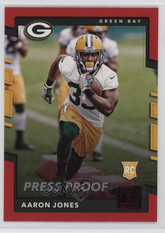 2017 Panini Donruss Rookies Press Proof Red Aaron Jones #385 1dl2