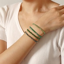 Bracelet Set Colorful Artificial Crystal Comfortable Bohemian Style Wristbands 