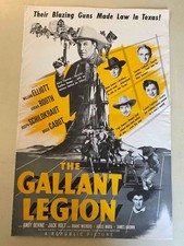 The Gallant Legion Pressbook 1948 William 'Wild Bill' Elliott, Lorna Gray , rare