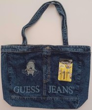 MINIONS OFFICIAL PROMO GUESS JEANS BLUE DENIM TOTEBAG + BRANDED CHAPSTICK 3-PACK