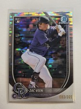 2025 Bowman Chrome Pulsar Refractor /399 Zac Veen #69 Rookie Card RC