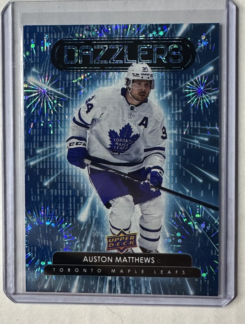 Auston Matthews - 2022-23 Upper Deck Dazzlers Blue #DZ-1 Toronto Maple Leafs