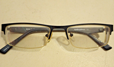 Eyebuydirect Eyeglasses Beau S Black C1 55-18-140 Semi Rimless Black Gray