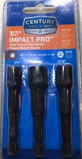 Century  3 Pc Impact Pro High Impact Nutsetter Set W/ Power Notch Shank