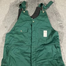 Canadian Safety Garment Reflective Hi Vis Bib Overalls Men s XL Quilted Workwear
