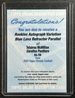 TETAIROA MCMILLAN 2025 TOPPS CHROME ROOKIE AUTO BLUE LAVA REFRACTOR RC /150