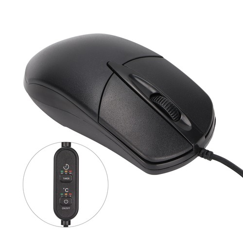Heated Mouse 3 Levels Adjustable Black Ergonomic 1600DPI Wired Heating Mouse NEW - Afbeelding 10 van 12